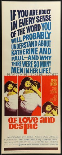 3j299 OF LOVE & DESIRE insert 1963 Richard Rush, Merle Oberon had so many men in her life!