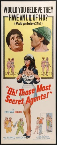 3j301 OH THOSE MOST SECRET AGENTS insert 1966 002 agenti segretissimi, Leo Fulci, Franco & Ciccio!