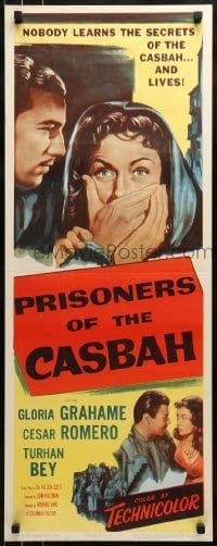 3j335 PRISONERS OF THE CASBAH insert 1953 dazzling, desirable, and deadly sexy Gloria Grahame!