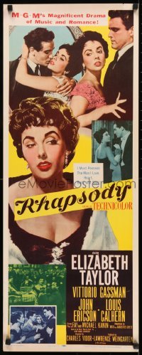 3j357 RHAPSODY insert 1954 Elizabeth Taylor must possess Vittorio Gassman, heart, body & soul!