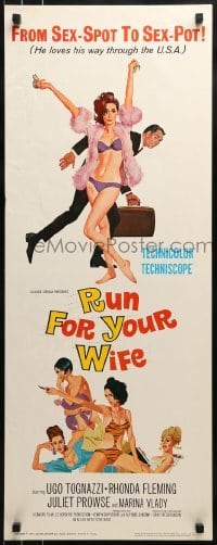 3j367 RUN FOR YOUR WIFE insert 1966 Polidoro's Una moglie americana, Italian wife-shopping!