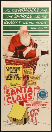 3j375 SANTA CLAUS insert 1960 surreal Christmas image, enchanting world of make-believe!