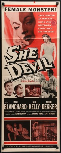 3j392 SHE DEVIL insert 1957 sexy inhuman female monster who destroyed everything she touched!
