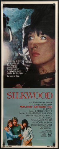 3j397 SILKWOOD insert 1983 Meryl Streep, Cher, Kurt Russell, directed by Mike Nichols!