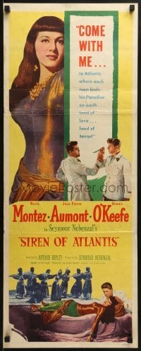 3j400 SIREN OF ATLANTIS insert 1947 Atlantis the Lost Continent, c/u of sexiest Maria Montez!