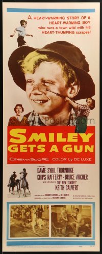 3j407 SMILEY GETS A GUN insert 1959 heart-warming Aussie boy is the new Smiley, with Chips Rafferty!