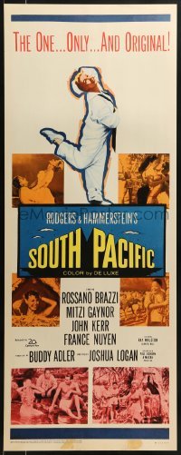 3j415 SOUTH PACIFIC insert R1964 Rossano Brazzi, Mitzi Gaynor, Rodgers & Hammerstein musical!
