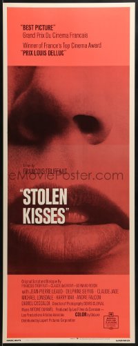 3j426 STOLEN KISSES insert 1969 Francois Truffaut's Baisers Voles, sexy lips image!
