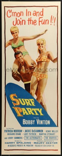 3j434 SURF PARTY insert 1964 when Beach Boys meet Surf Sweeties, it's a real swingin' splash of fun!