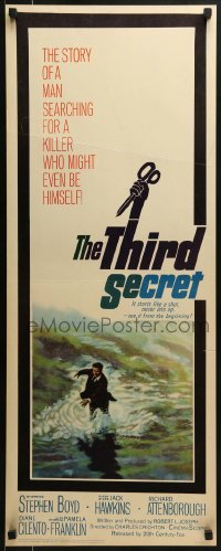 3j448 THIRD SECRET insert 1964 Stephen Boyd searching for a killer who might even be himself!