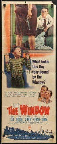 3j491 WINDOW insert 1949 imagination was not what held Bobby Driscoll fear-bound by the window!