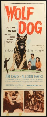 3j493 WOLF DOG insert 1958 Allison Hayes, Prince the German Shepherd dog!