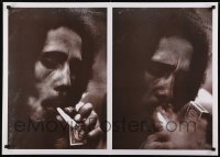 3k856 BOB MARLEY 25x36 commercial poster 1970s images of the Jamaican reggae legend smoking!