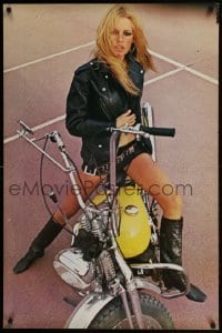 3k859 BRIGITTE BARDOT 26x40 commercial poster 1971 sexy portrait on motorcycle!