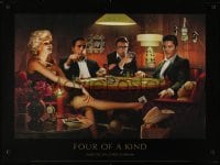 3k869 CHRIS CONSANI commercial poster 2005 Monroe, Elvis, Bogart, Dean, poker, Four of a Kind!