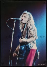 3k885 DAVID LEE ROTH 27x39 Italian commercial poster 1980s singing into microphone, Van Halen!