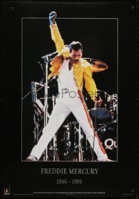 3k896 FREDDIE MERCURY 25x35 English commercial poster 1993 Queen legend singing full-length!