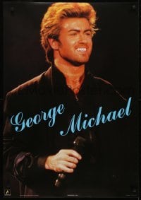 3k897 GEORGE MICHAEL 25x35 English commercial poster 1987 waist high smiling image of the singer!