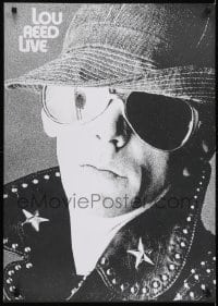 3k921 LOU REED 24x33 commercial poster 1975 great close-up of the singer with fabulous glasses!