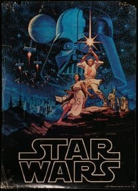 3k133 STAR WARS 20x28 commercial poster 1977 George Lucas epic, art by Greg & Tim Hildebrandt!