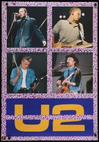 3k969 U2 24x35 English commercial poster 1987 cool montage of concert performance images!