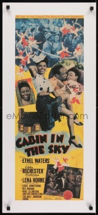 3k994 CABIN IN THE SKY 15x34 REPRO poster 1980s Lena Horne, Rochester & Ethel Waters!