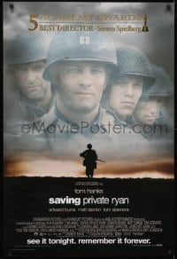 3k832 SAVING PRIVATE RYAN 27x40 video poster 1998 Spielberg, Tom Hanks, Tom Sizemore, Matt Damon
