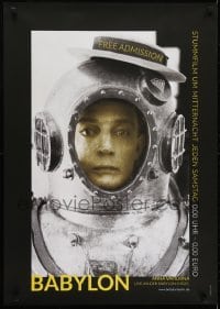 3k157 BABYLON 24x33 German film festival poster 2010s art of Buster Keaton wearing a diving helmet!