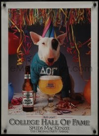 3k272 BUDWEISER 20x27 advertising poster 1985 wacky dog Spuds MacKenzie, the original party animal!