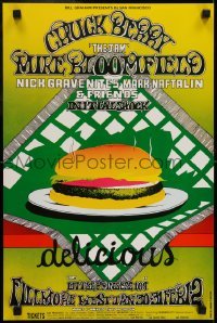 3k329 CHUCK BERRY/MIKE BLOOMFIELD/NICK GRAVENITES/MARK NAFTALIN/INITIAL SHOCK music poster 1968