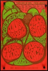 3k332 COUNT BASIE/CHUCK BERRY/CHARLES LLOYD/YOUNG RASCALS 14x21 music poster 1967 Blashfield art!