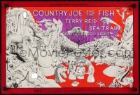 3k335 COUNTRY JOE & THE FISH/TERRY REID/SEATRAIM 14x21 music poster 1968 Lee Conklin, 1st printing!