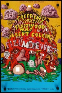 3k336 CREEDENCE CLEARWATER REVIVAL/FLEETWOOD MAC/ALBERT COLLINS 14x21 music poster 1969 Conklin!