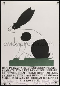 3k570 DAS PLAKAT ALS KUNSTGEGENSTAND signed #28/100 28x39 East German art exhibition 1980 by Brade!