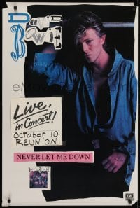 3k376 DAVID BOWIE 24x36 music poster 1987 Never Let Me Down, great image of the legend!