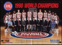 3k718 DETROIT PISTONS 18x25 special poster 1990 the World Champions, basketball, one of the greats!
