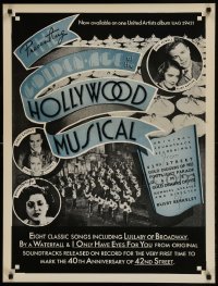3k383 GOLDEN AGE OF THE HOLLYWOOD MUSICAL 25x33 music poster 1973 James Cagney, Joan Blondell & more