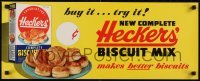 3k279 HECKERS BISCUIT MIX 11x28 advertising poster 1950s buy it and try it to make better biscuits!