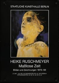 3k605 HEIKE RUSCHMEYER MASSLOSE ZEIT 24x33 German museum/art exhibition 1993 boy by the artist!
