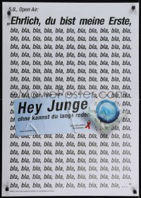 3k452 HEY JUNGE 24x33 Austrian special poster 2000s HIV/AIDS, you are his first? bla, bla, bla!
