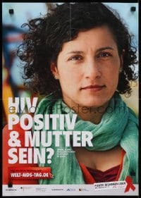 3k455 HIV POSITIV & MUTTER SEIN 17x24 German special poster 2000s HIV/AIDS, mother close-up!