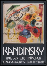 3k616 KANDINSKY 24x33 German museum/art exhibition 1976 colorful art!