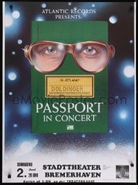 3k385 KLAUS DOLDINGER 25x33 German music poster 1970s Passport in Concert, wild artwork!
