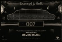 3k762 LIVING DAYLIGHTS 12x18 special poster 1986 great image of classic Aston Martin car grill!