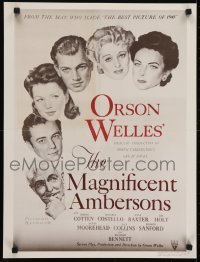 3k765 MAGNIFICENT AMBERSONS 19x25 special poster R1960s directed by Orson Welles, Rockwell art!