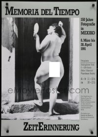 3k632 MEMORIA DEL TIEMPO 24x33 German art exhibition 1991 naked woman holding mirror by Reynoso!