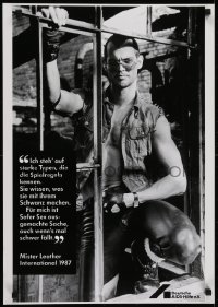 3k484 MISTER LEATHER INTERNATIONAL 1987 19x27 German special poster 1987 HIV/AIDS educational!