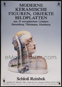 3k638 MODERNE KERAMISCHE FIGUREN OBJEKTE BILDPLATTEN 24x33 German art exhibition 1989 ceramic figure!