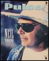 3k390 NEIL YOUNG 18x23 music poster 2002 close-up from Pulse! magazine cover!