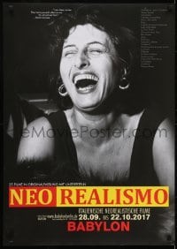 3k163 NEO REALISMO 24x33 German film festival poster 2017 close-up image of a woman laughing!